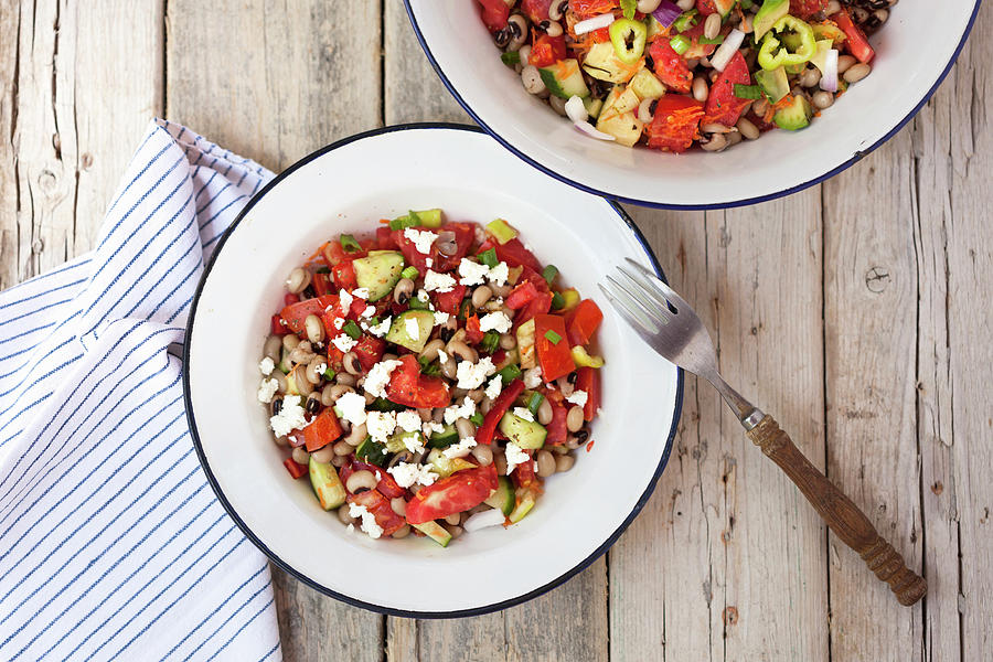 Colourful Vegetable Salad With Feta Cheese Photograph by Adolforuizmaeso