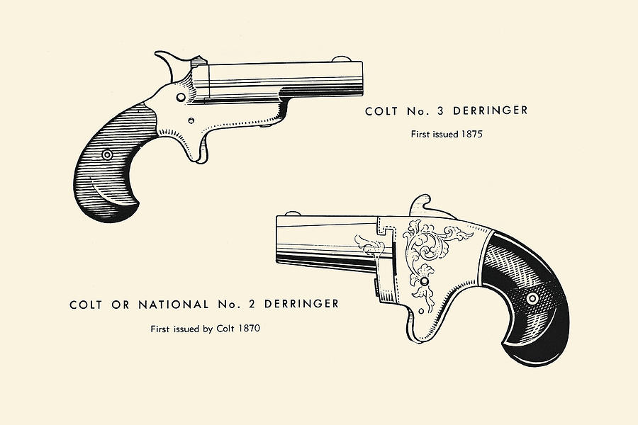 Gun Painting - Colt Derringers by Unknown