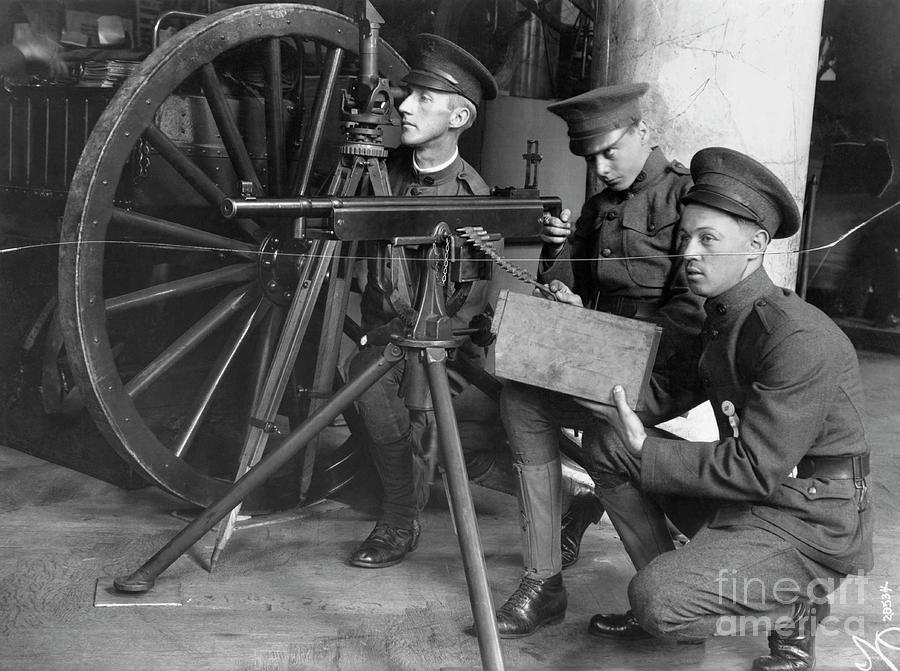 Colt Machine Gun And Crew Photograph by Bettmann