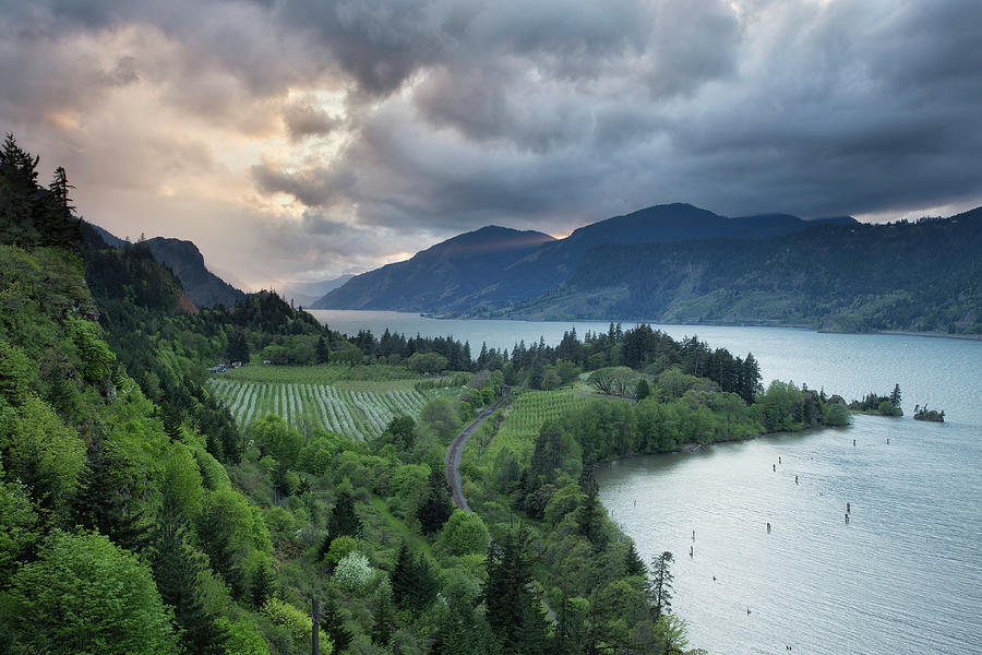 Columbia River Gorge Sunset Photograph by Justinreznick