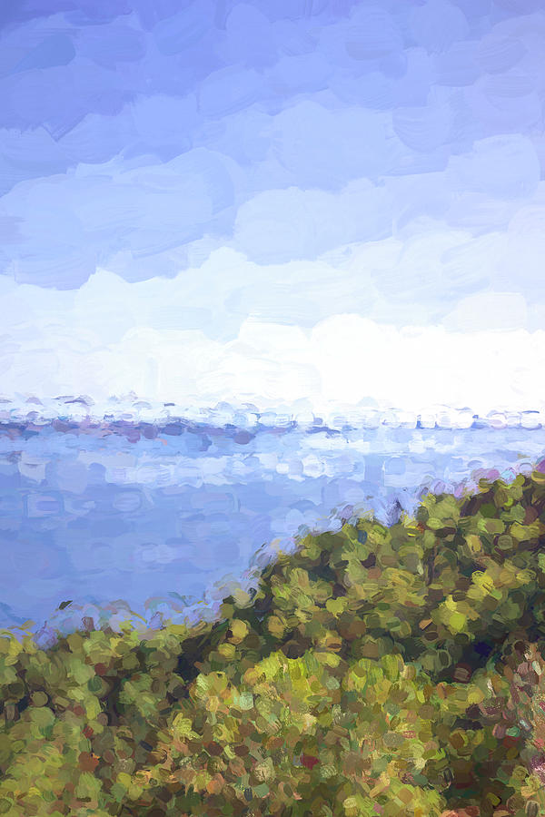Columbia River landscape Digital Art by Cathy Anderson