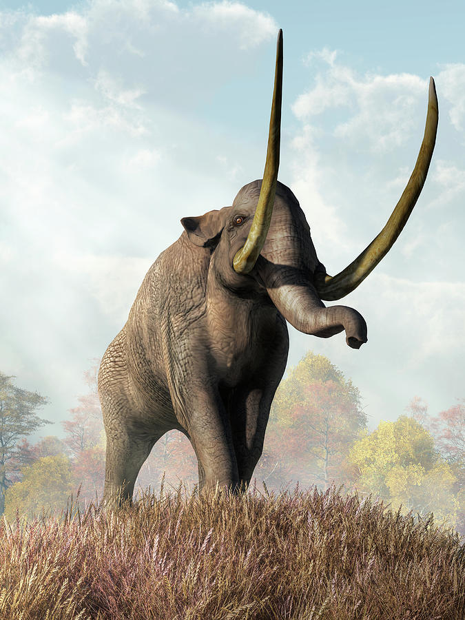 Columbian Mammoth Digital Art by Daniel Eskridge