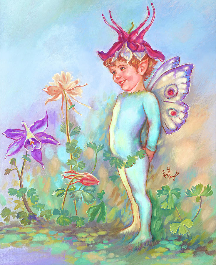 Fairy Painting - Columbine Elf by Judy Mastrangelo
