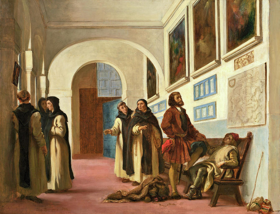 Eugene Delacroix Painting - Columbus And His Son At La Rabida - Digital Remastered Edition by Eugene Delacroix Eugene Delacroix Painting - Columbus And His Son At La Rabida - Digital Remastered Edition by Eugene Delacroix