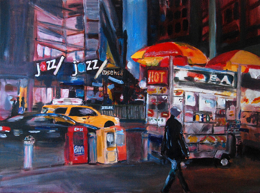 NYC Columbus Circle Canvas Print Painting by Wayne Pearce