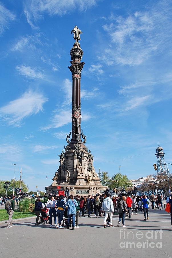 Columbus monument in Barcelona Photograph by David Fowler