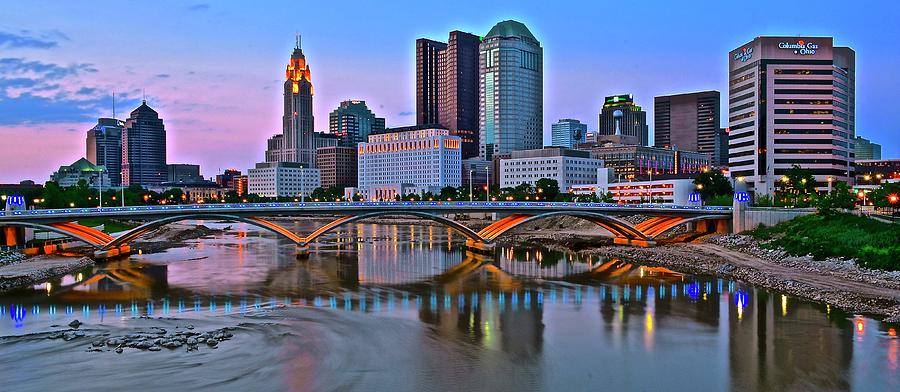 Columbus Panorama Scioto View Photograph by Frozen in Time Fine Art Photography