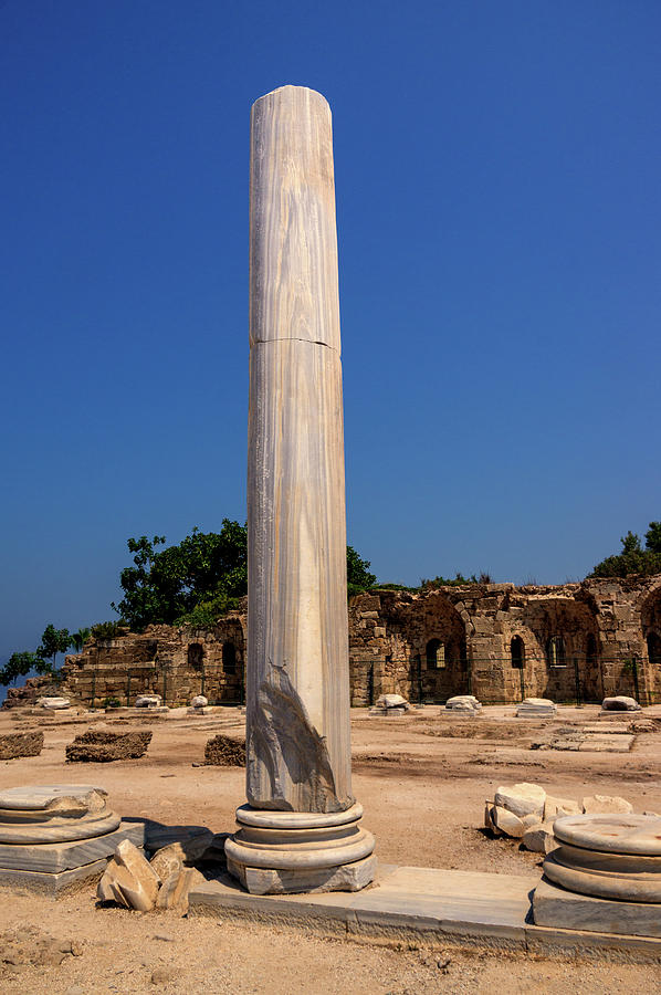 Column at the Temple of Apollo in Side Photograph by Sun Travels