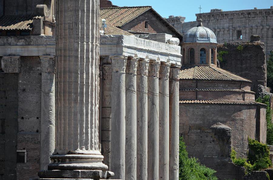 Columns and Temples of the Roman Forum in Rome Italy Photograph by Shawn OBrien