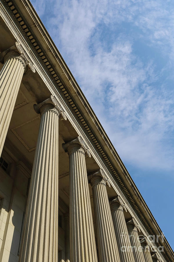Columns Treasury Department Washington DC Photograph by Edward Fielding