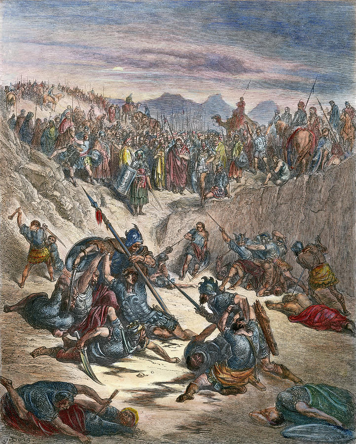 Combat Between Champions Painting by Gustave Dore