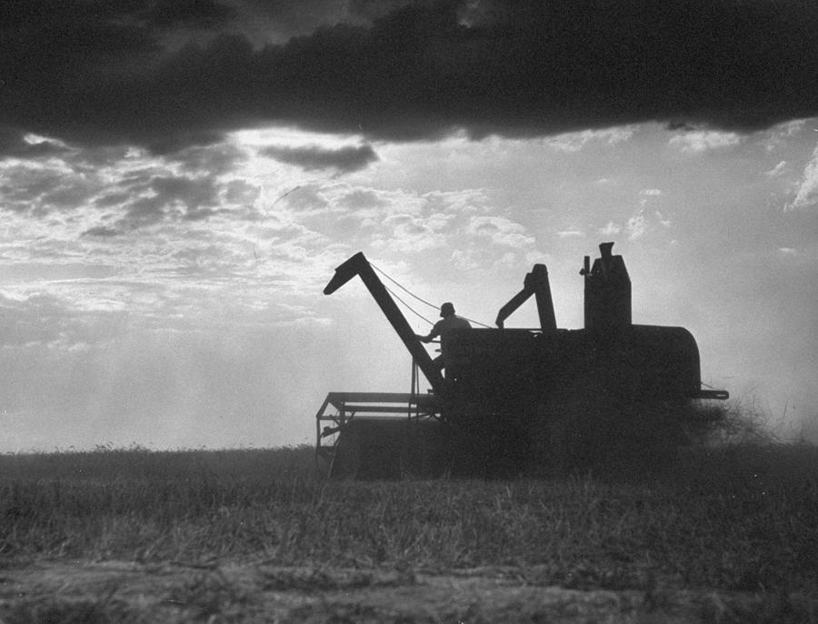 Combine Harvester Photograph by Joe Scherschel