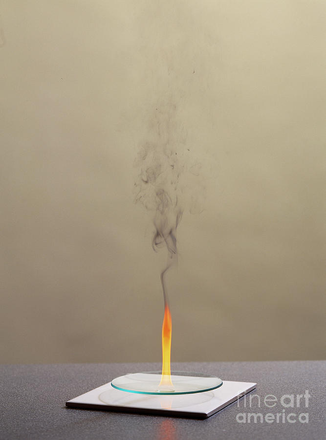 Combustion Of Cyclohexene Photograph by Martyn F. Chillmaid/science Photo Library