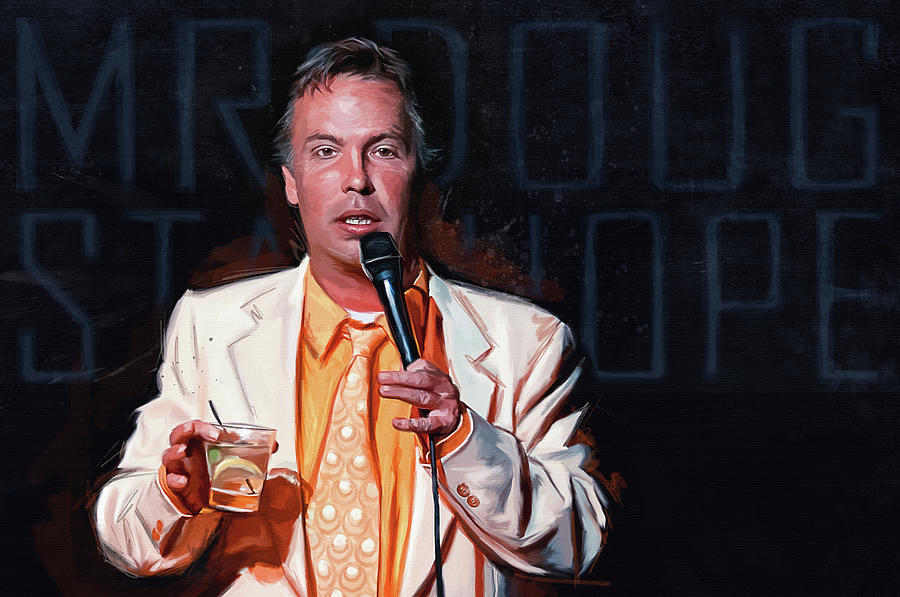 Cocktail Painting - Comedian Doug Stanhope by Joseph Oland