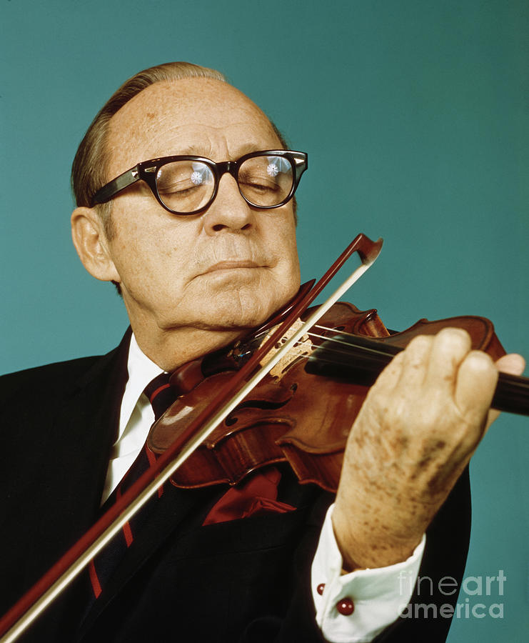 Comedian Jack Benny Playing The Violin Photograph by Bettmann