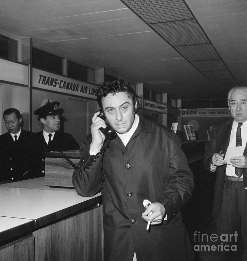 Comedian Lenny Bruce In Airport Photograph by Bettmann