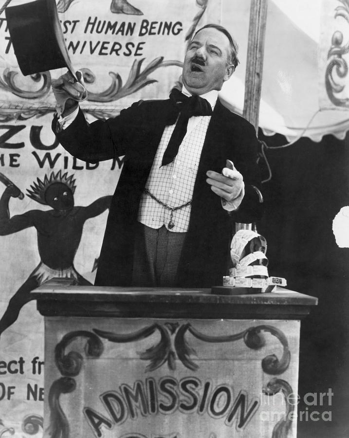 Comedian W. C. Fields On Carnival Podium Photograph by Bettmann