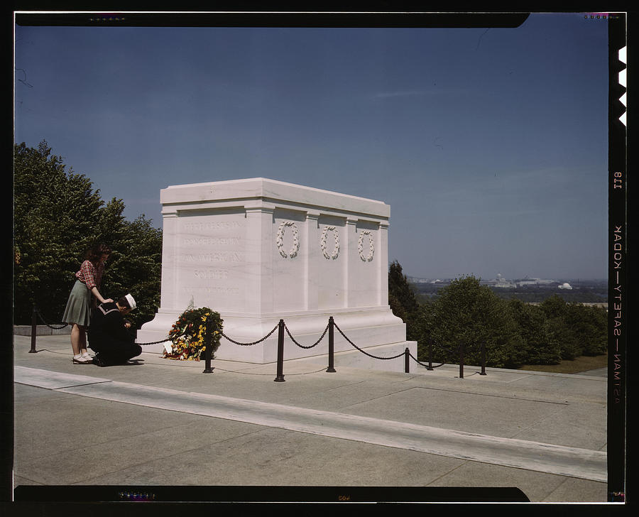 Tomb Painting - Comforting at the Tomb of the Unknown Soldier by Collier, John