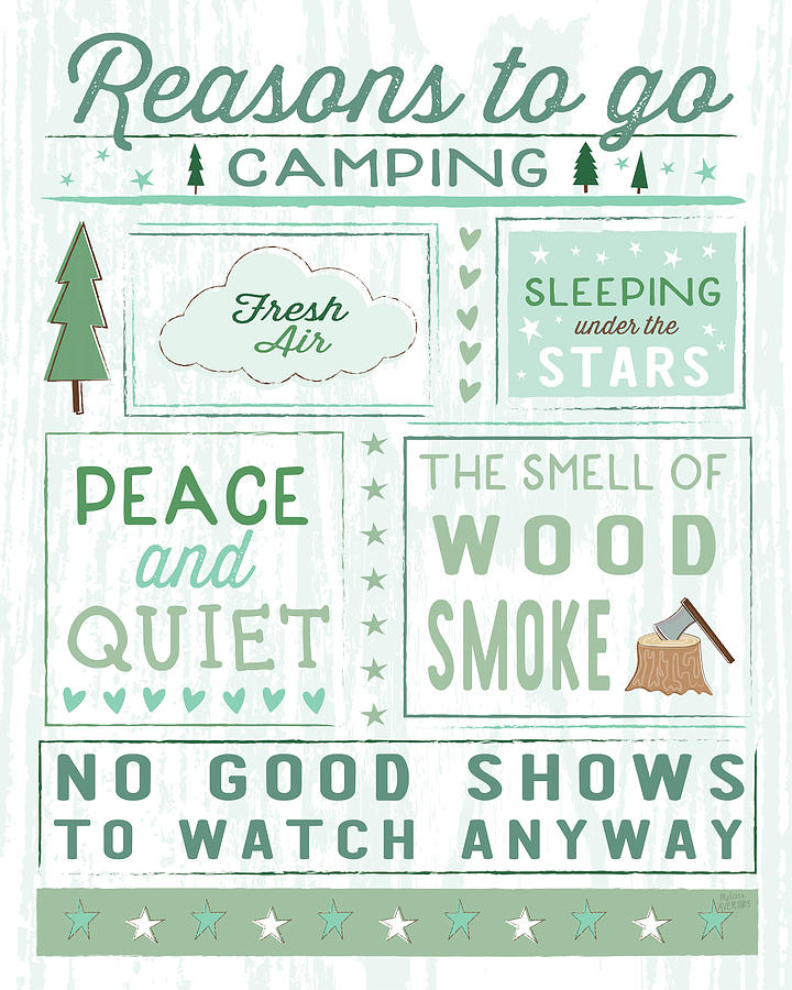 Adventures Painting - Comfy Camping II by Melissa Averinos Adventures Painting - Comfy Camping II by Melissa Averinos