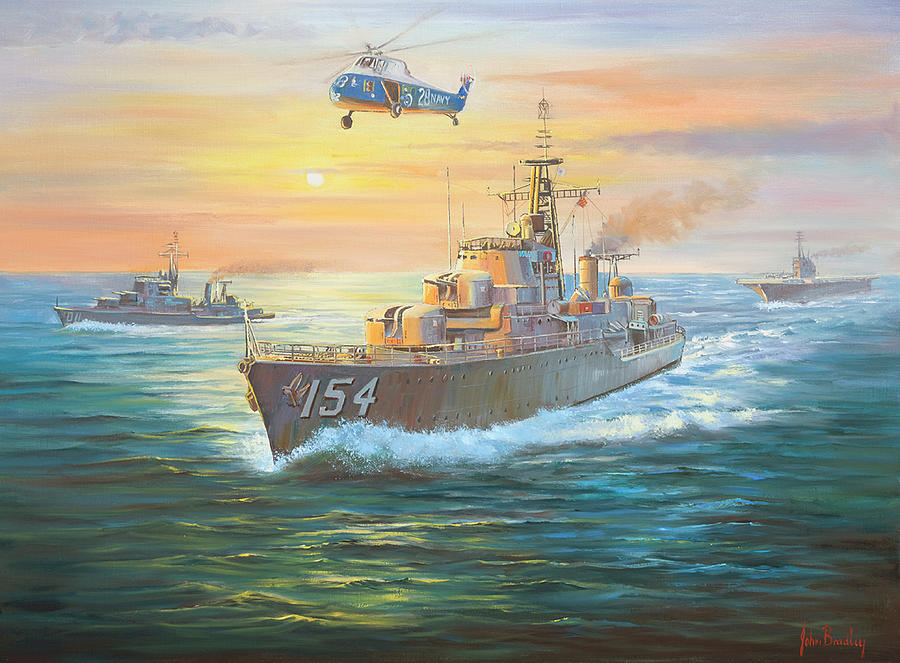 Helicopter Painting - Coming Home by John Bradley