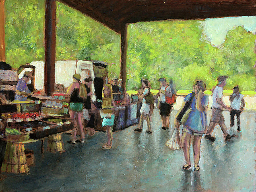 Coming to Market Painting by David Zimmerman
