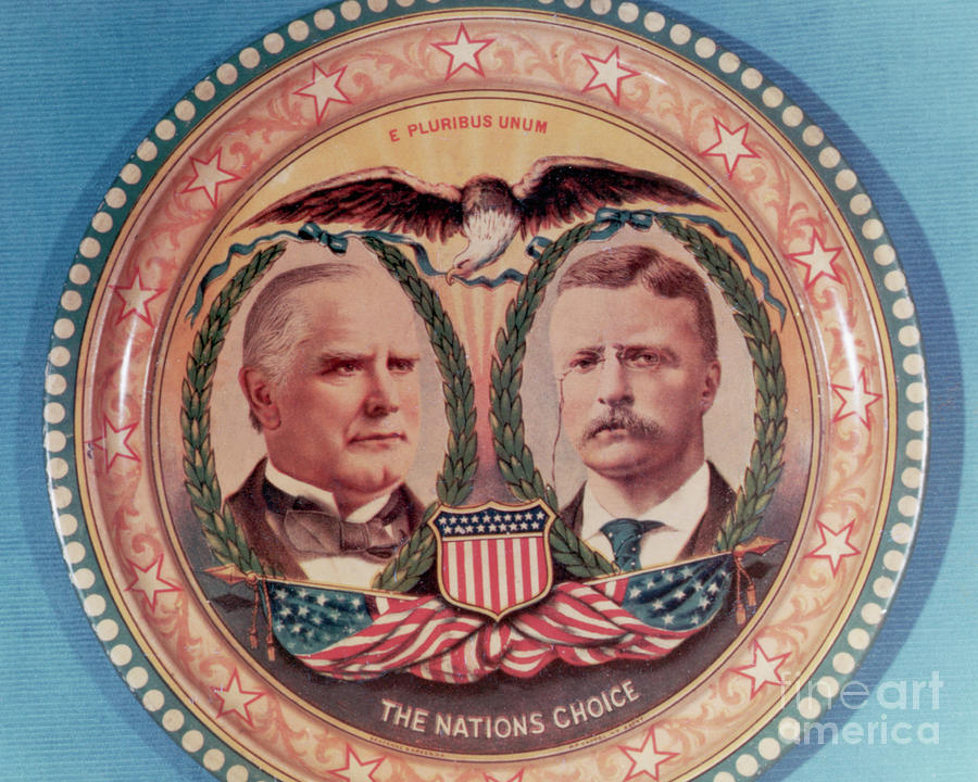 Commemorative Tin Of 1900 Presidential Photograph by Bettmann Commemorative Tin Of 1900 Presidential Photograph by Bettmann