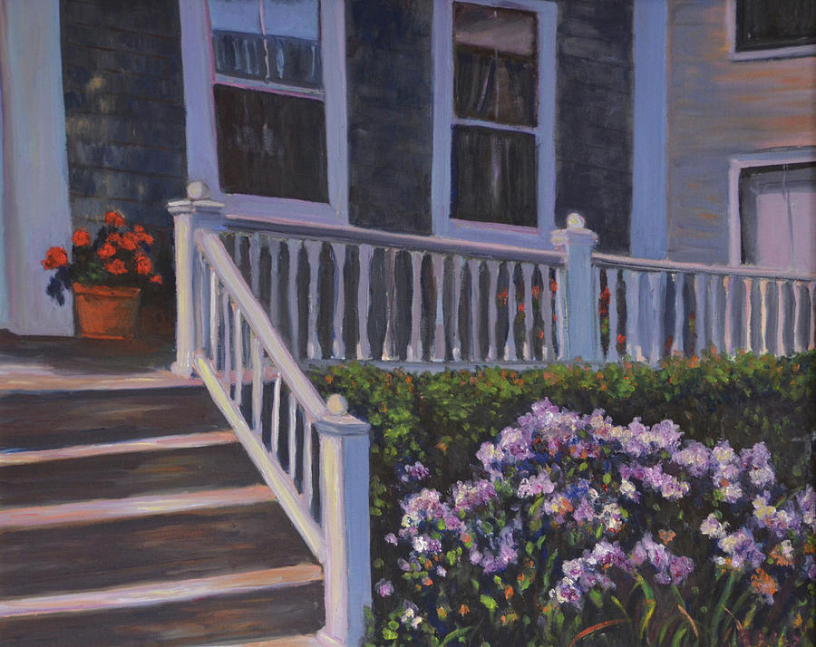 Commercial St Porch Painting by Beth Riso