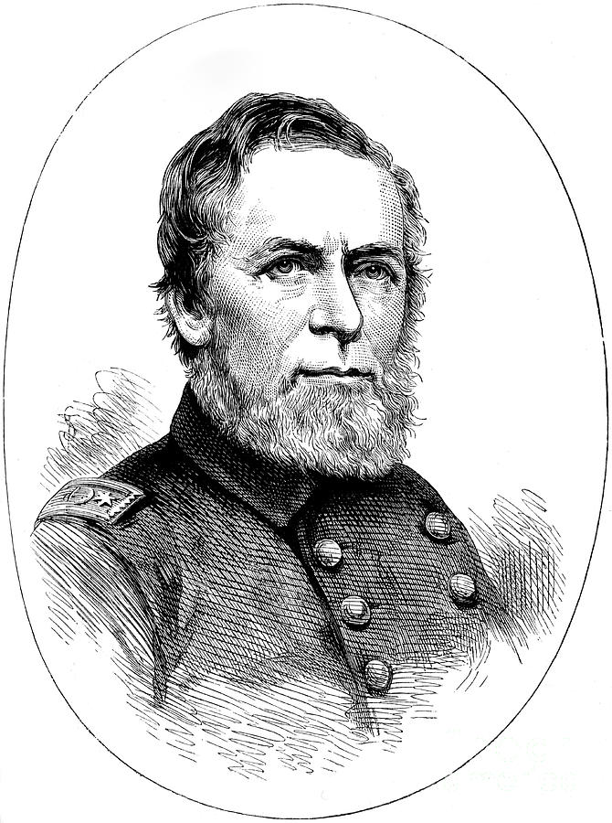 Commodore Ah Foote, Union Naval Officer Drawing by Print Collector