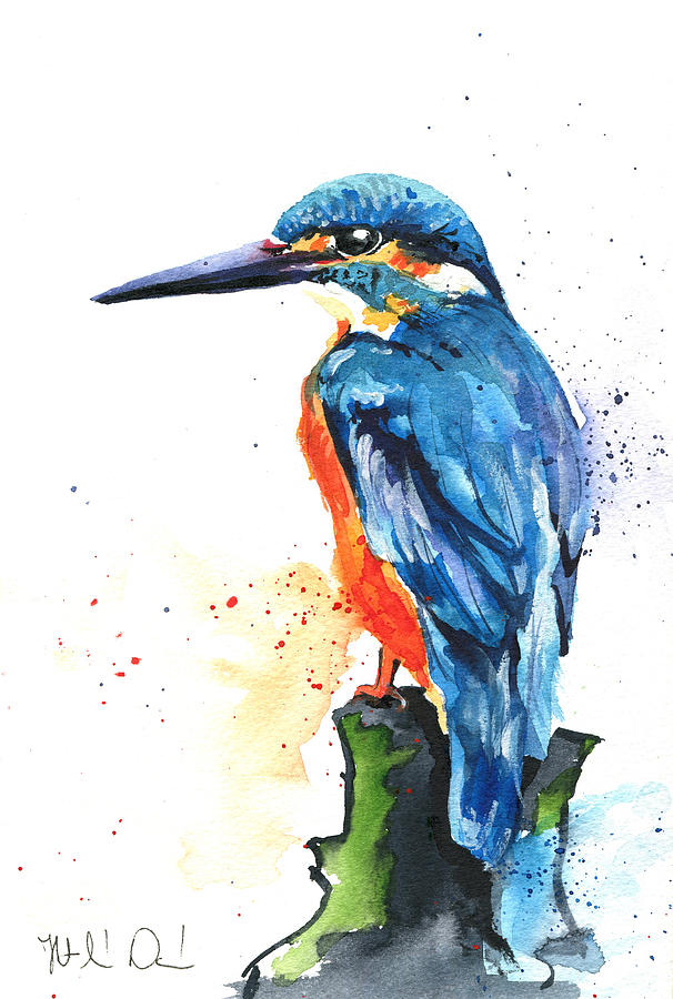 Common Kingfisher Painting by Dora Hathazi Mendes
