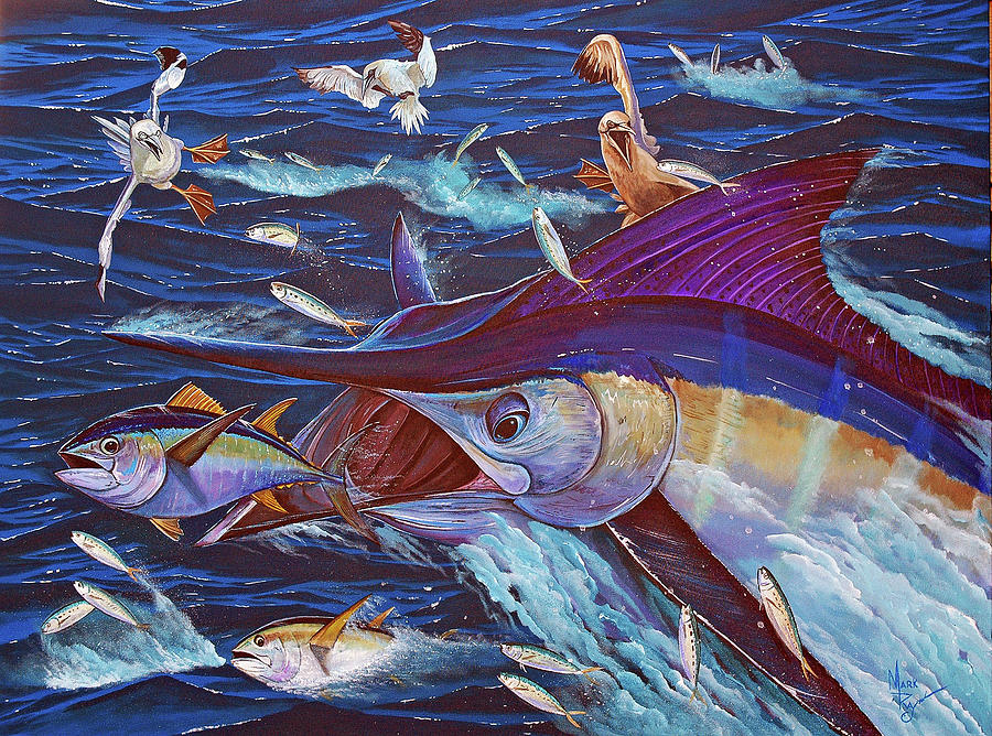 Commotion in the Ocean Painting by Mark Ray