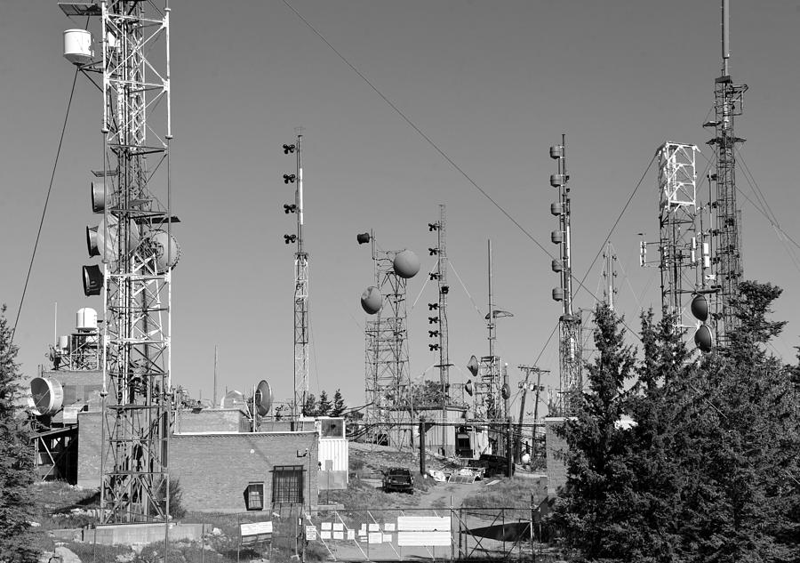 Communication towers Sandia Peak New Mexico Photograph by David Lee Thompson