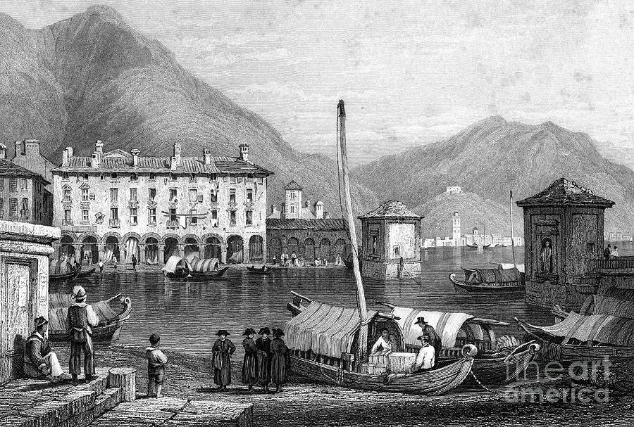Como And Lake Como, Lombardy, Italy Drawing by Print Collector