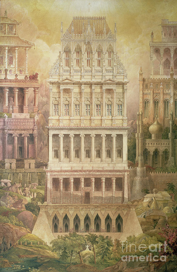 Comparative Architecture Painting by Joseph Michael Gandy