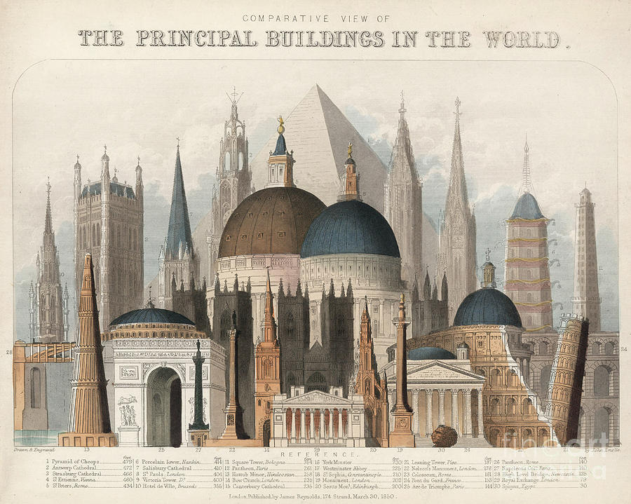 COMPARATIVE VIEW OF THE PRINCIPAL BUILDINGS IN THE WORLD by John Emslie COMPARATIVE VIEW OF THE PRINCIPAL BUILDINGS IN THE WORLD by John Emslie