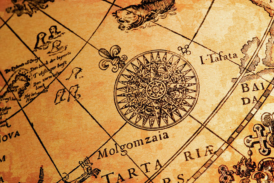 Compass rose on on sale a map