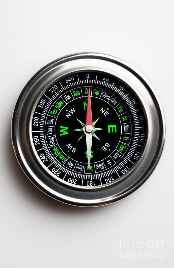 Compass With Needle Pointing North Photograph by Cristina Pedrazzini/science Photo Library