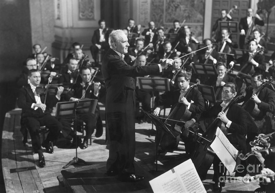 Composer Bruno Walter With His Orchestra Photograph by Bettmann