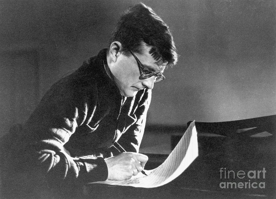 Composer Dmitri Shostakovich Writing Photograph by Bettmann