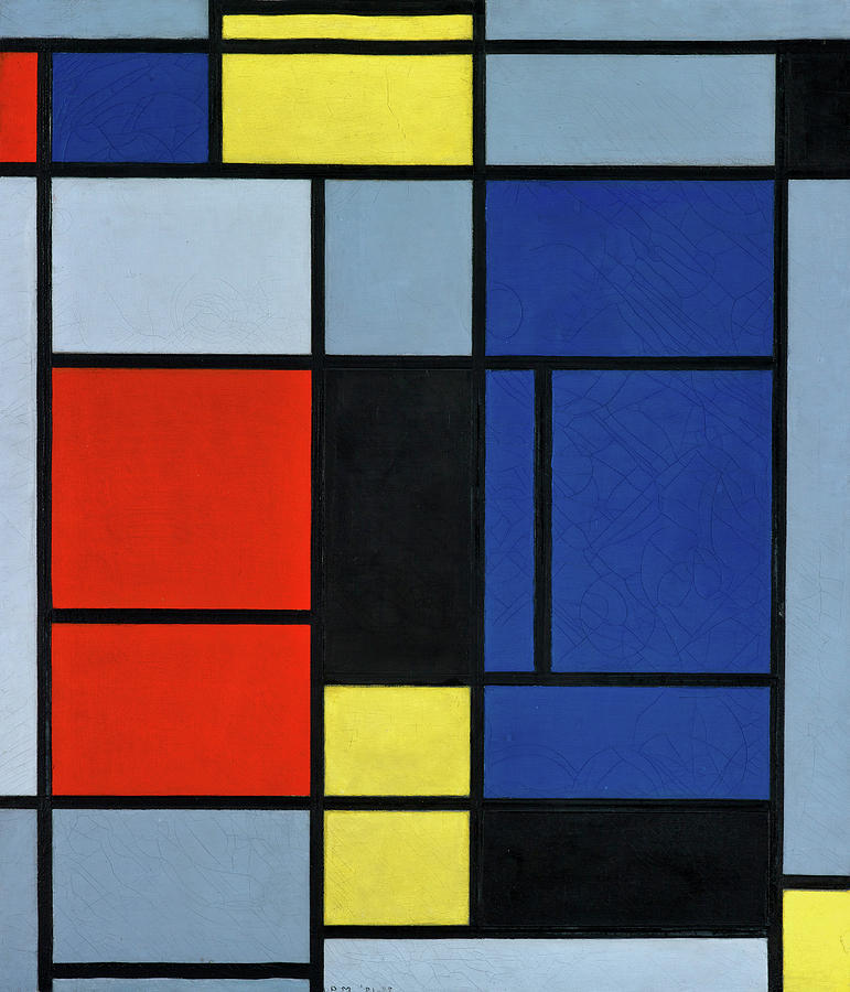Composition, 1921-1925 Painting by Piet Mondrian - Pixels
