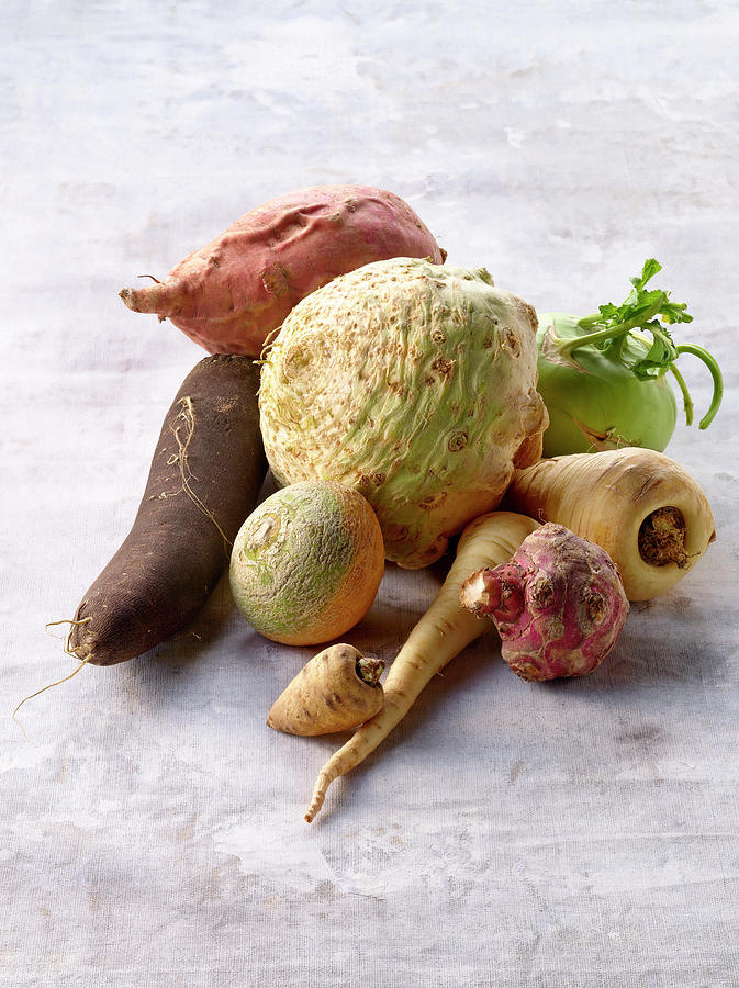 Composition De Legumes Anciens Assorted Old-fashioned Vegetables Photograph  by Studio - Photocuisine - Pixels