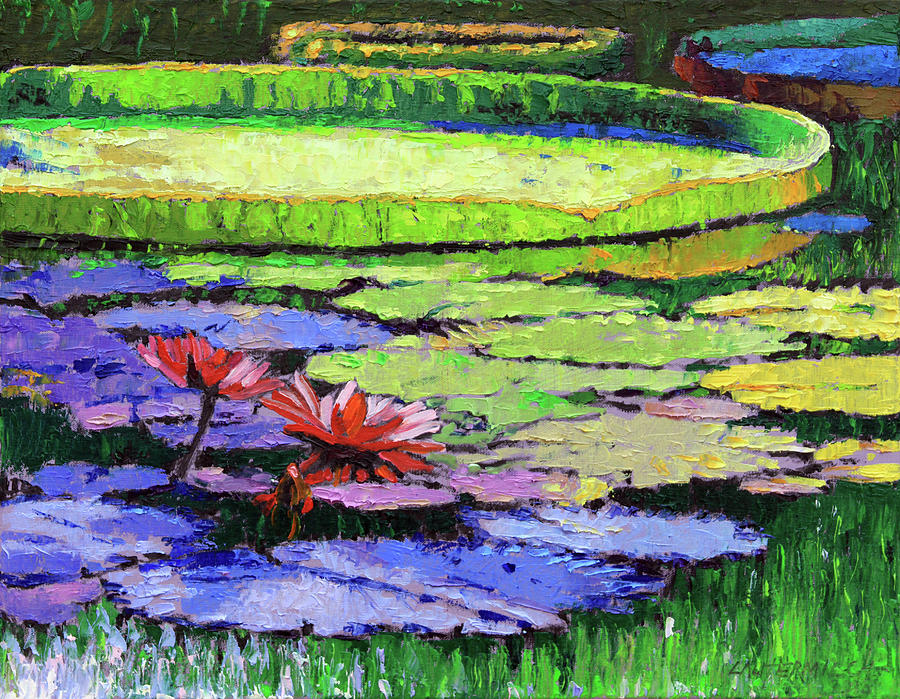 Flower Painting - Composition of Colors by John Lautermilch