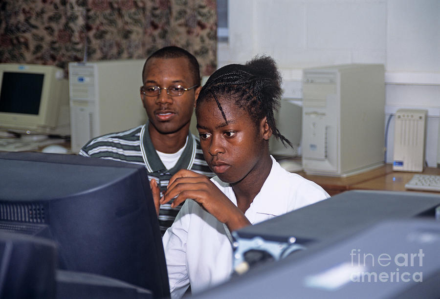 Computer Lesson Photograph by John Cole/science Photo Library