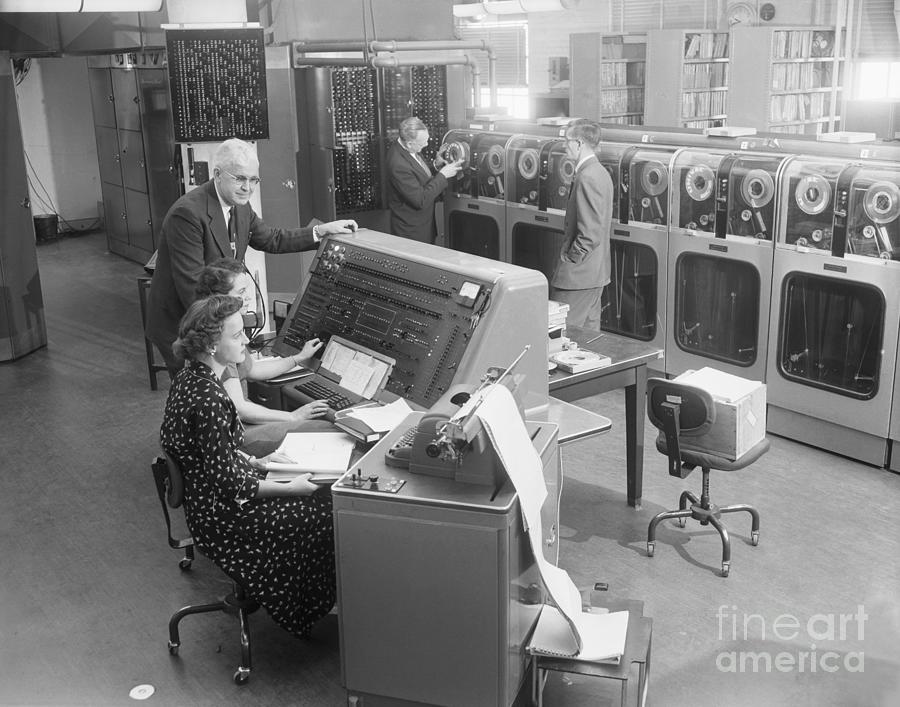Computer Operators Tabulating The 1954 Photograph by Bettmann