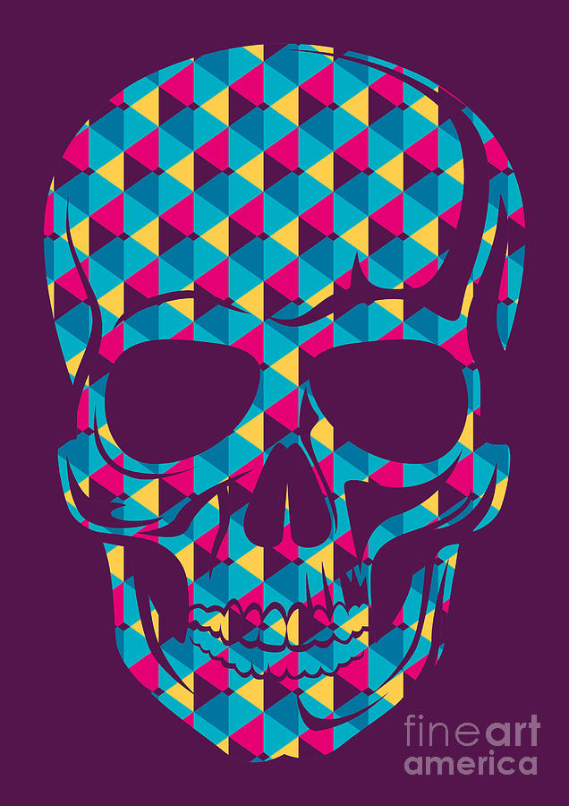 Symbol Digital Art - Conceptual Human Skull. Vector by Radoman Durkovic Symbol Digital Art - Conceptual Human Skull. Vector by Radoman Durkovic