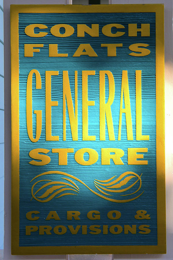 Conch Flats general store sign Photograph by David Lee Thompson