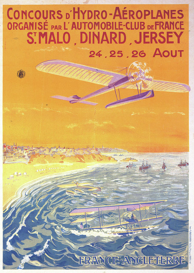Concourse of Seaplanes at St. Malo Painting by Unknown
