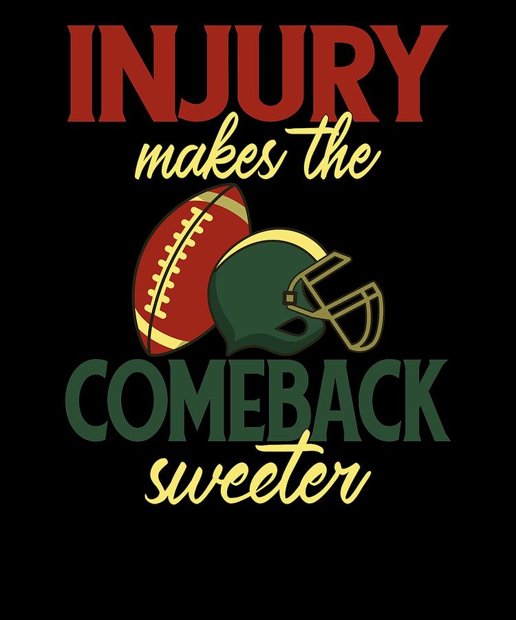 Concussion Injury Makes the Comeback Sweeter Football Concussion Drawing by Kanig Designs