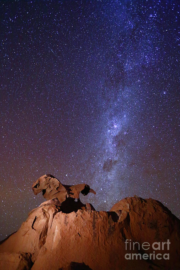 Condor Rock Formation and Milky Way Bolivia Photograph by James Brunker