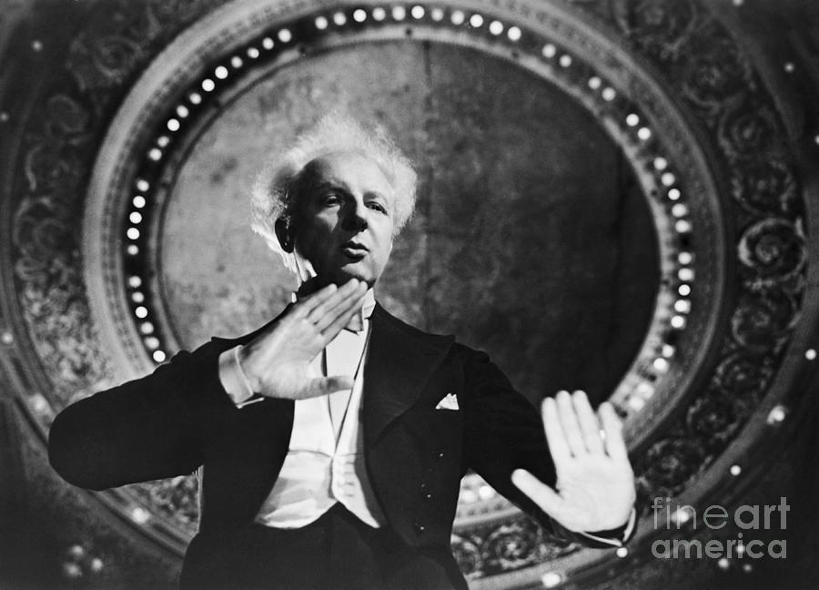 Conductor Leopold Stokowski Gesturing Photograph by Bettmann
