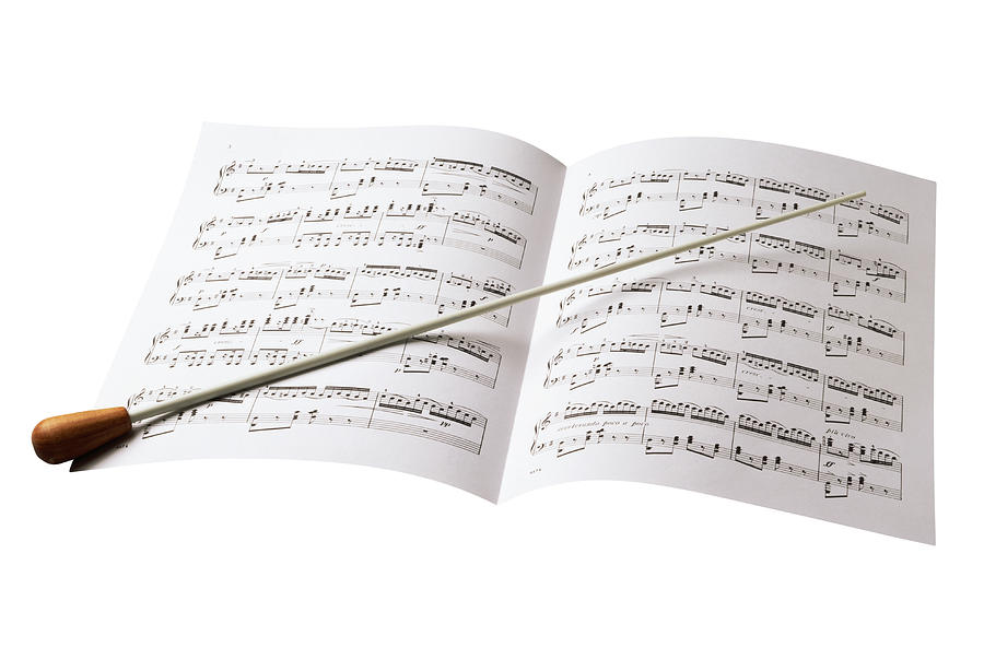Conductors Baton And Sheet Music Photograph by Siede Preis